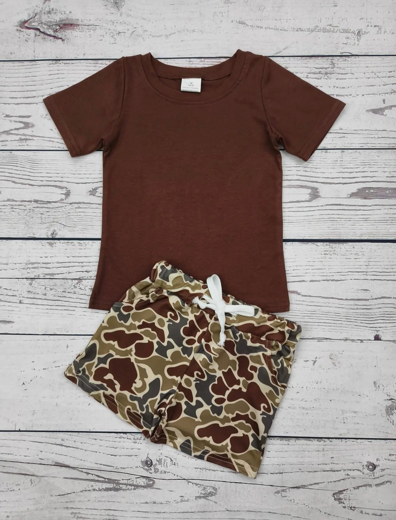 Duck Camouflage Print Boys Set