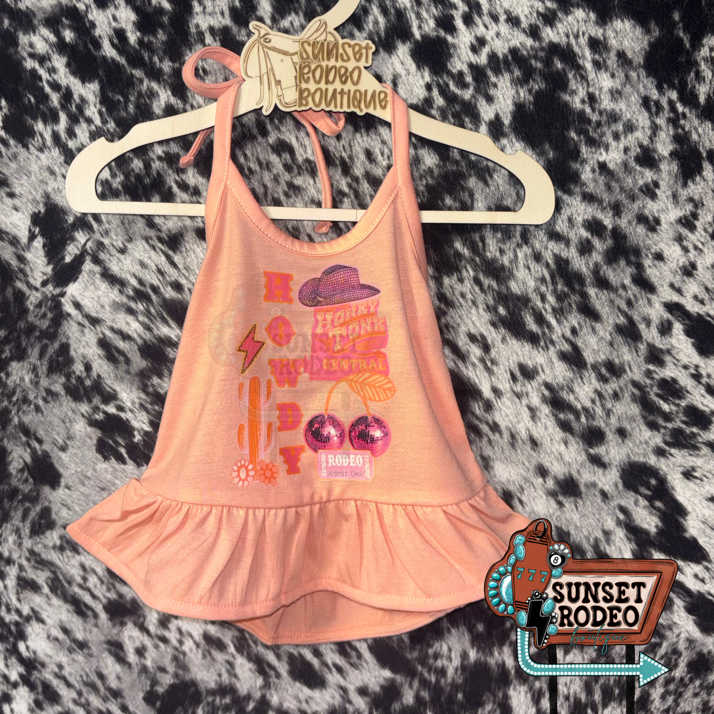 Honky Tonk Central Halter Top 6/12M & 12/18M
