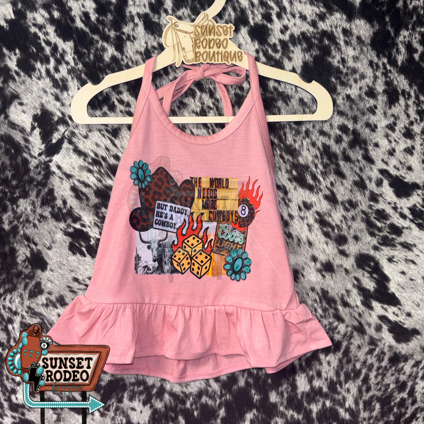 But Daddy He’s a Cowboy Halter Top 18/24M