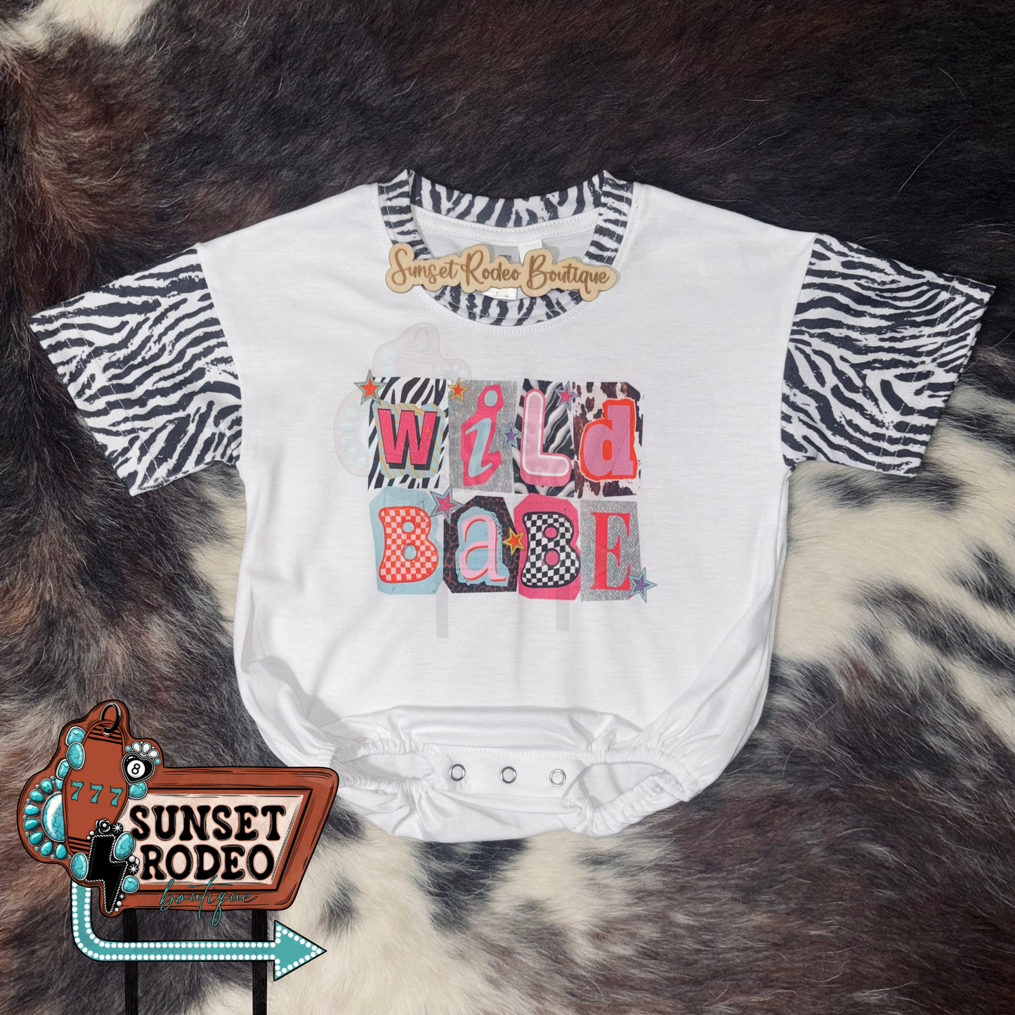 Wild Babe Zebra Bubble 3/6M & 2T