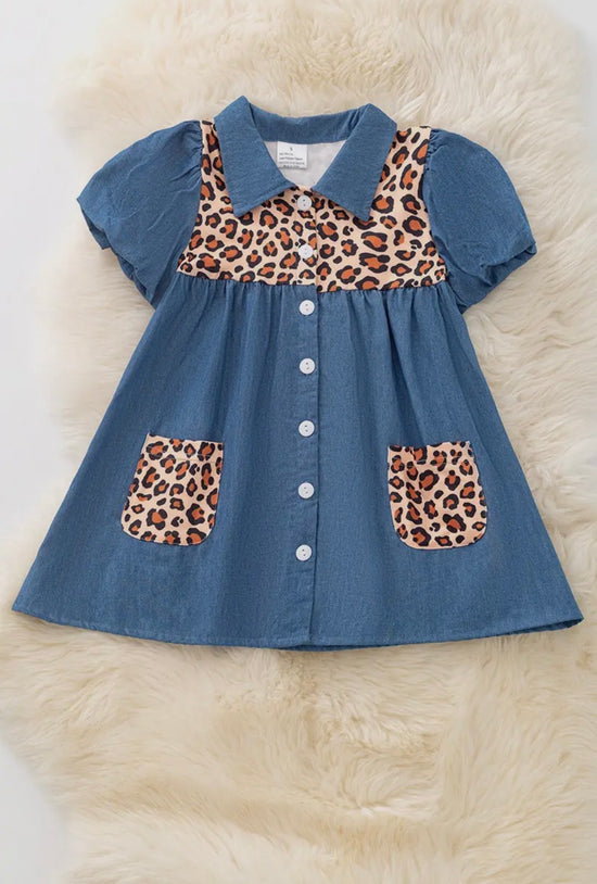Cheetah Print Button Up Dress