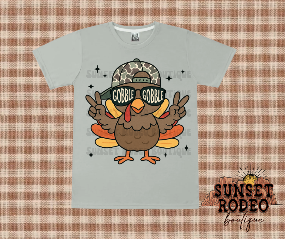 Gobble Gobble Turkey T-Shirt stone