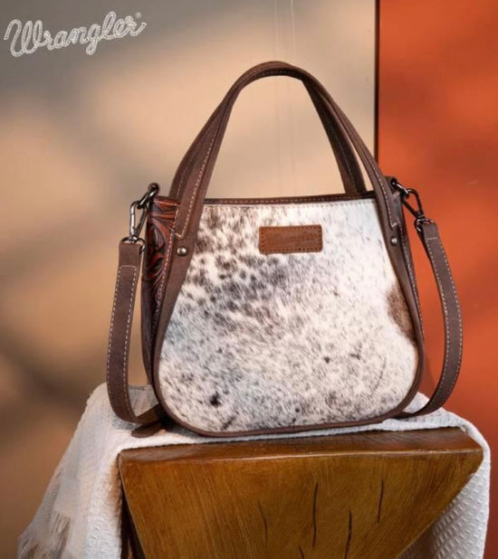 Wrangler Cowhide Leather Crossbody Coffee