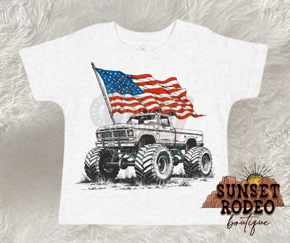 FOJ Monster Truck White T-Shirt