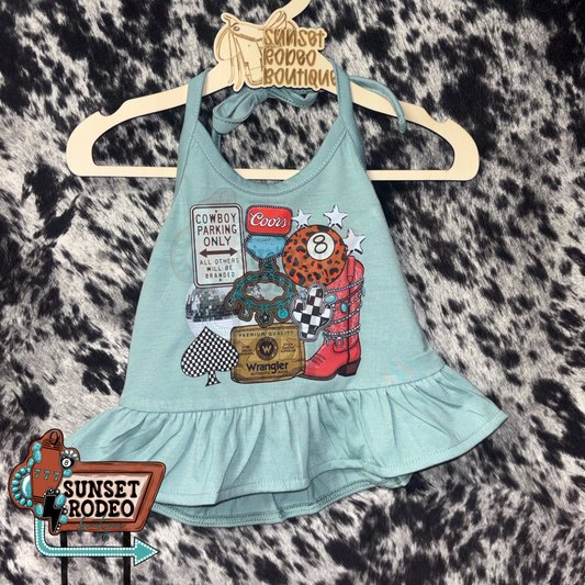 Western Collage Halter Top 6/12M