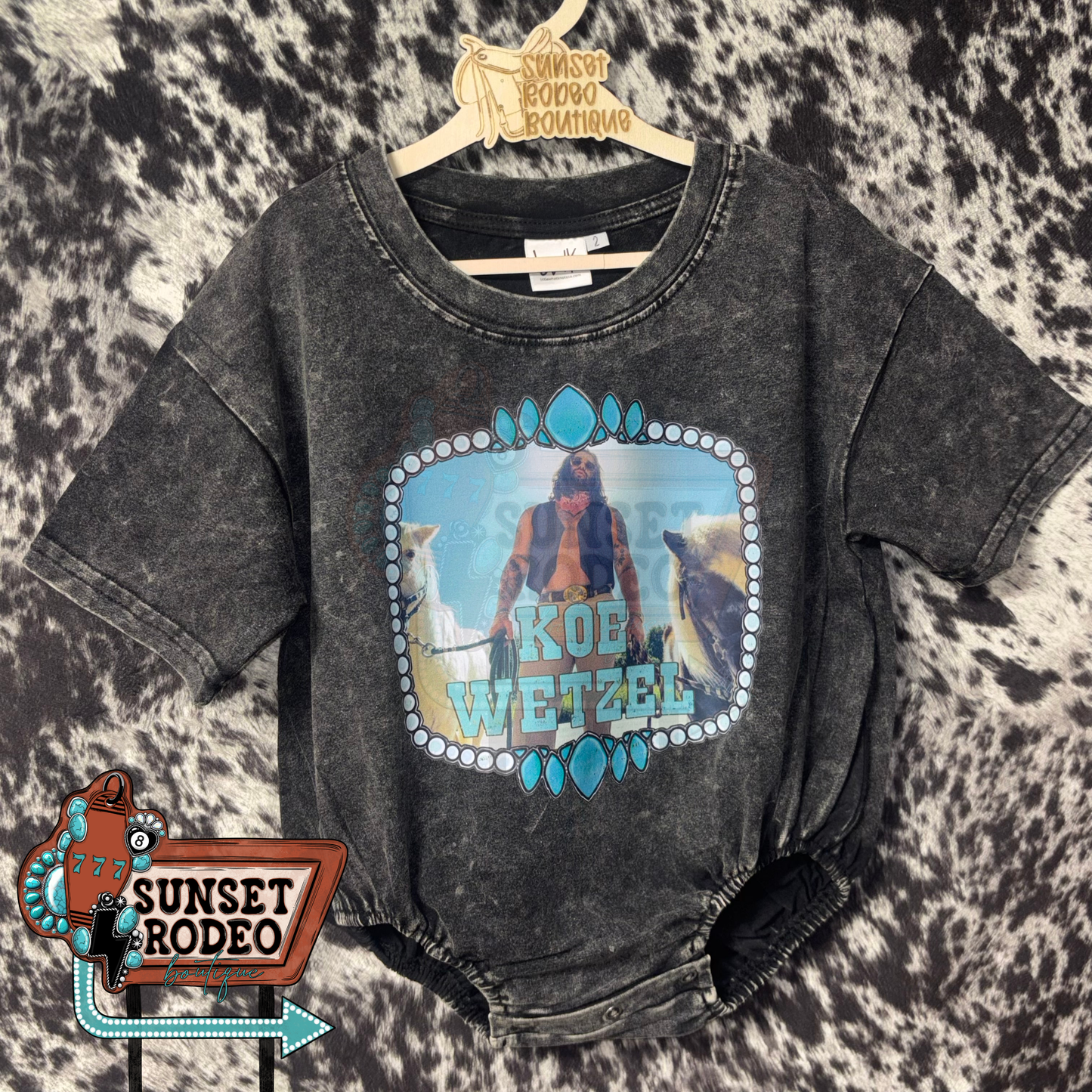 Koe Black Acid Wash Bubble 2T