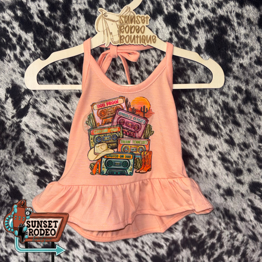 Cassette Tapes Halter Top 3/6M