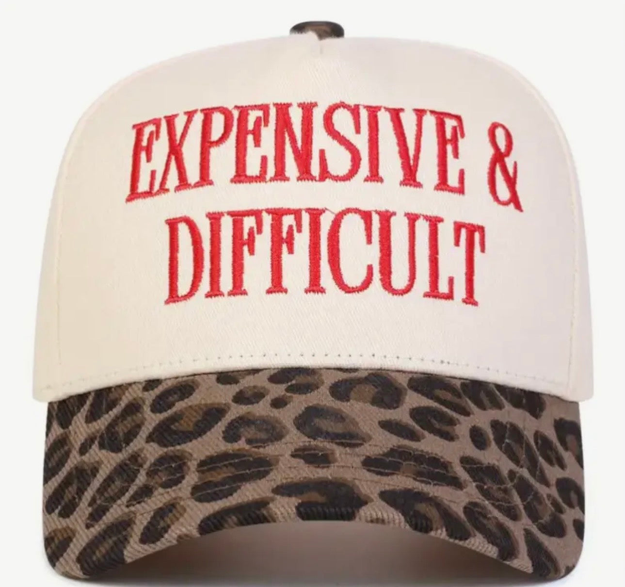 Expensive & Difficult embroidered trucker hat