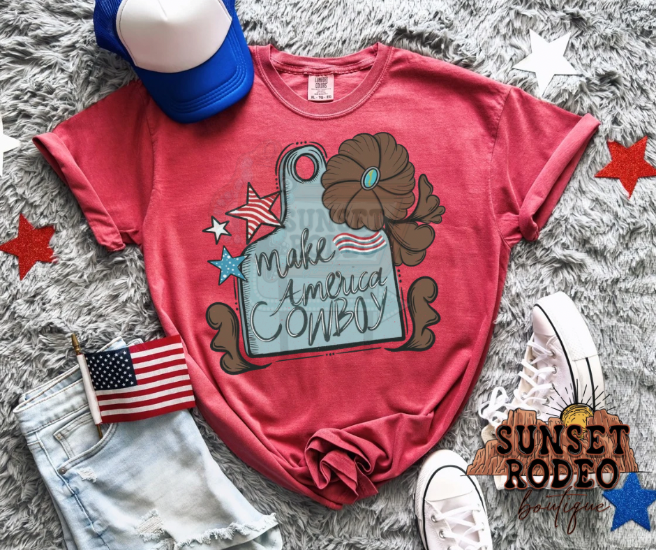 Make America Cowboy Comfort Color Tee