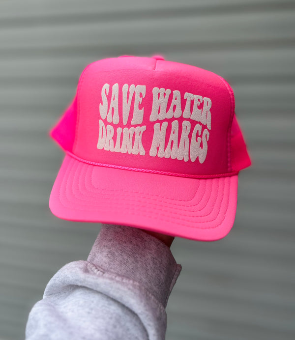 Save Water Drink Margs Cap: Pink