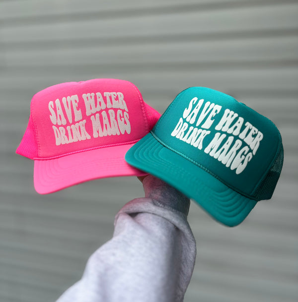 Save Water Drink Margs Cap: Turquoise