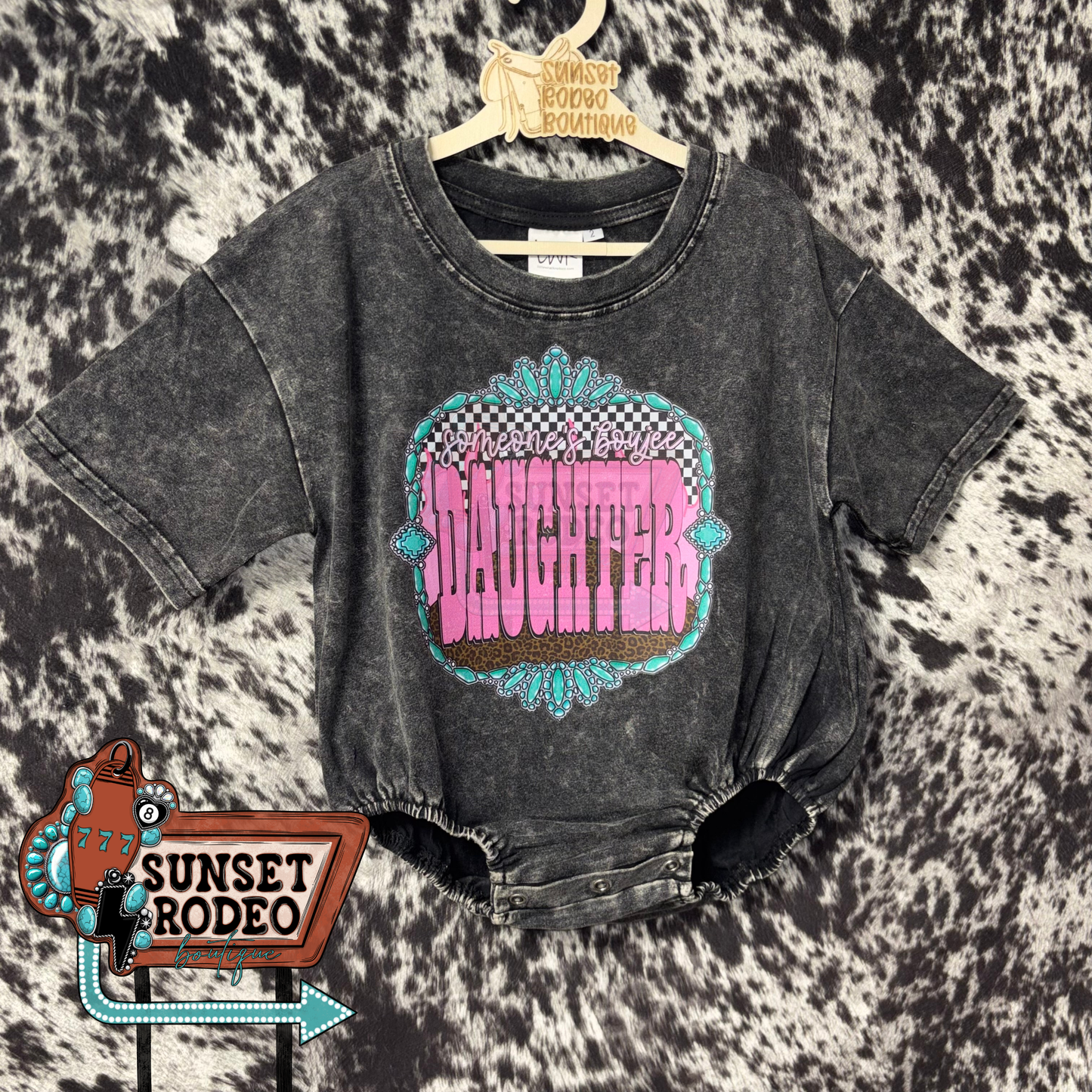 Someone’s Boujee Daughter Acid Wash Bubble 2T