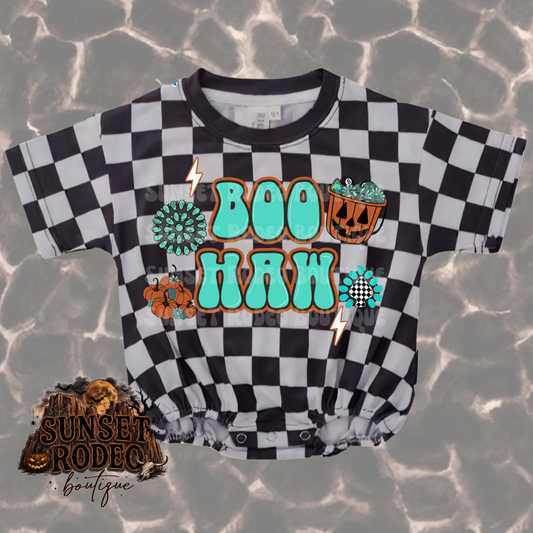 Boo Haw t-shirt bubble black and white checkered