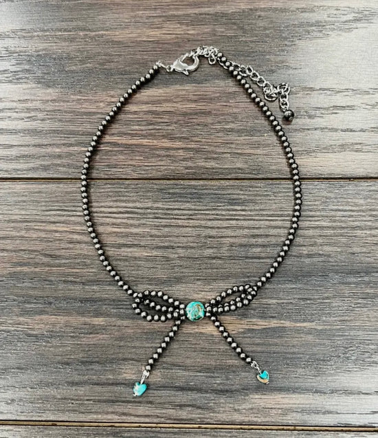 Handmade 15” 4mm Polish Navajo Bow Necklace