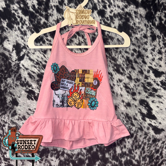 But Daddy He’s a Cowboy Halter Top 18/24M