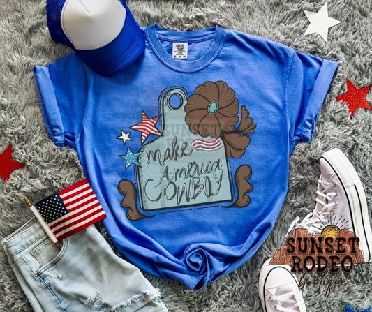 Make America Cowboy Comfort Color Tee