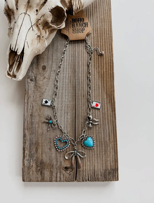 Western Bow Charm Necklace