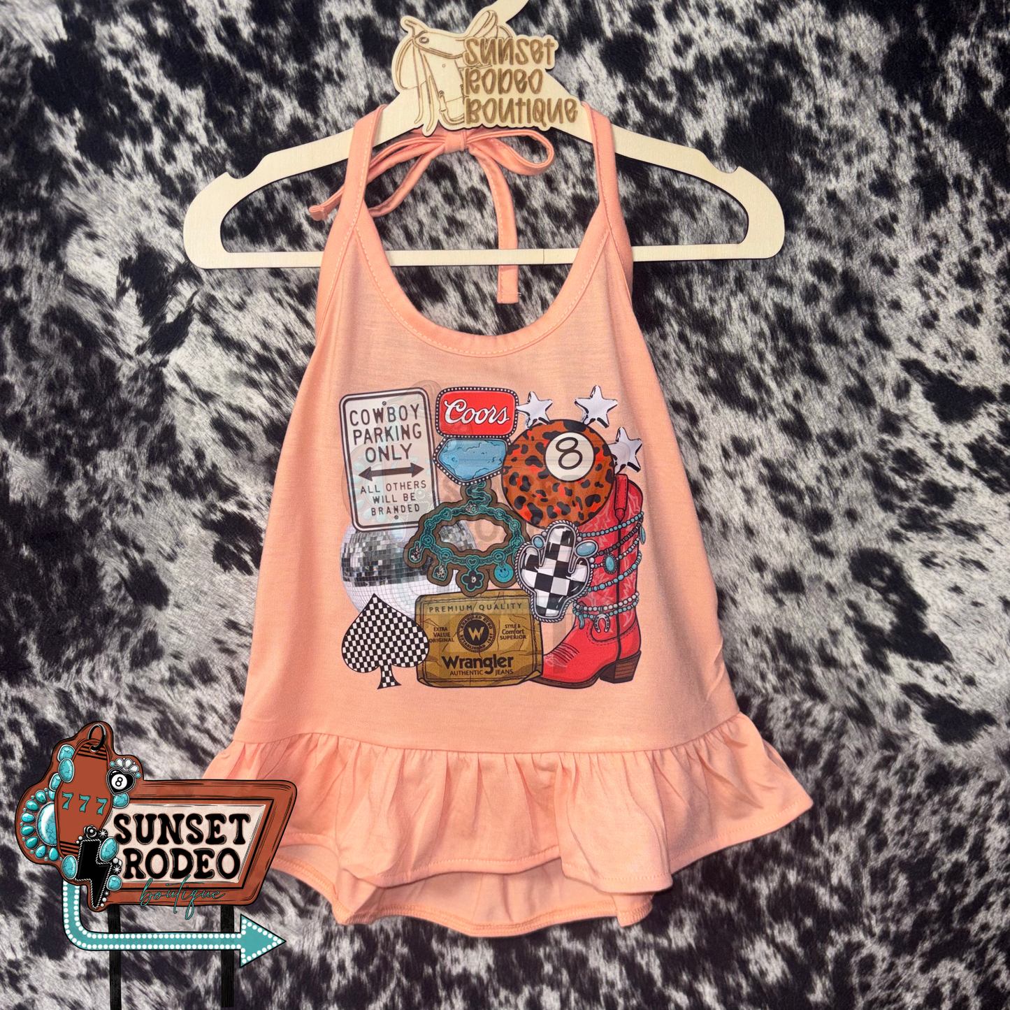 Western Collage Halter Top 3T