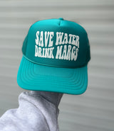 Save Water Drink Margs Cap: Turquoise