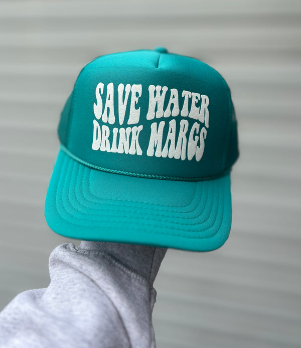 Save Water Drink Margs Cap: Turquoise
