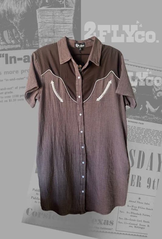 Rank Retro Dress Mocha