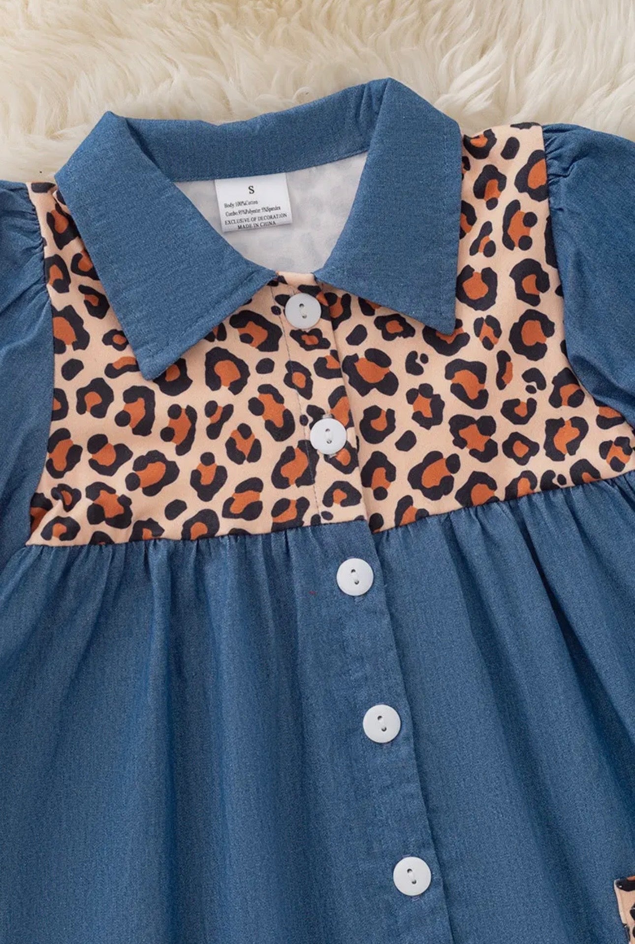 Cheetah Print Button Up Dress