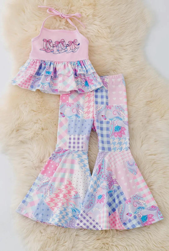 Girls Western Patchy Set